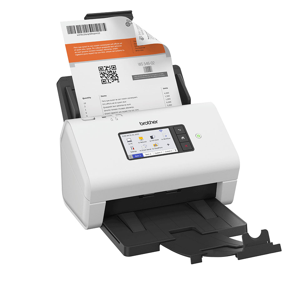 Brother ADS-4900W Chargeur automatique de documents + Scanner a feuille 600 x 600 DPI A4 Noir, Blanc