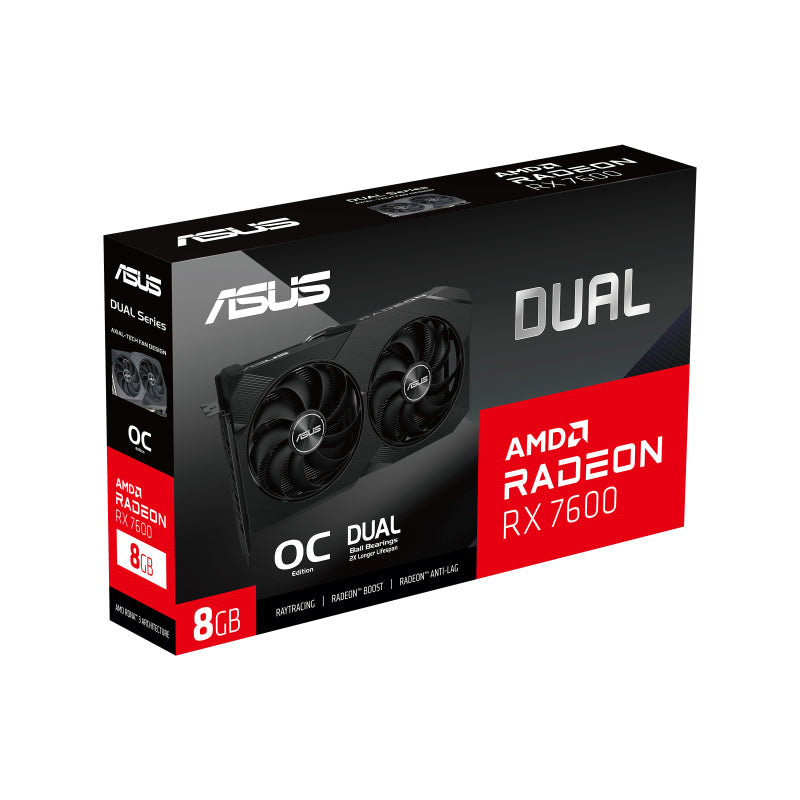 ASUS DUAL AMD Radeon RX 7600 8Go GDDR6 128-bit 1xHDMI 3xDP
