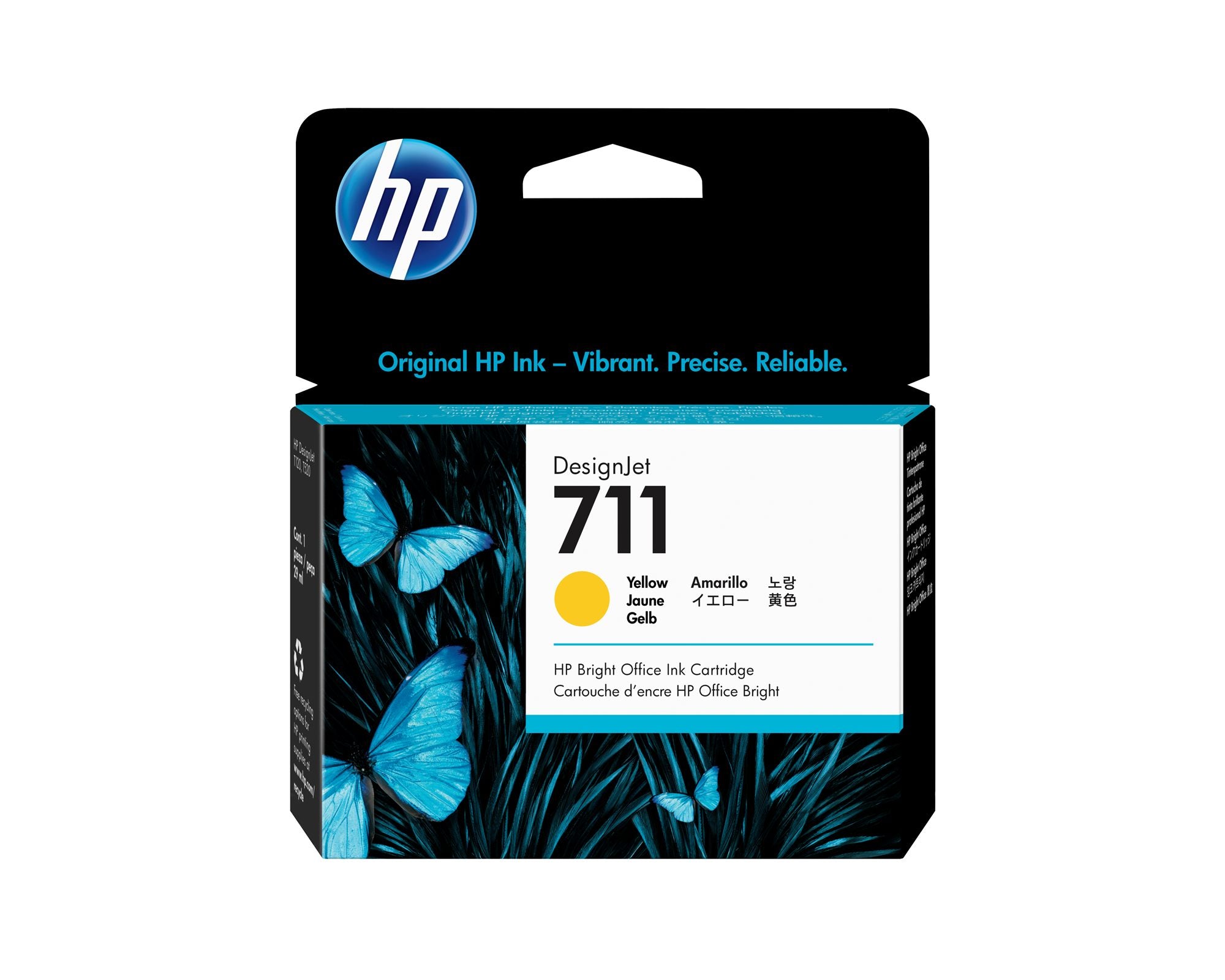 HP 711 original Ink cartridge CZ132A yellow standard capacity 29ml 1-pack