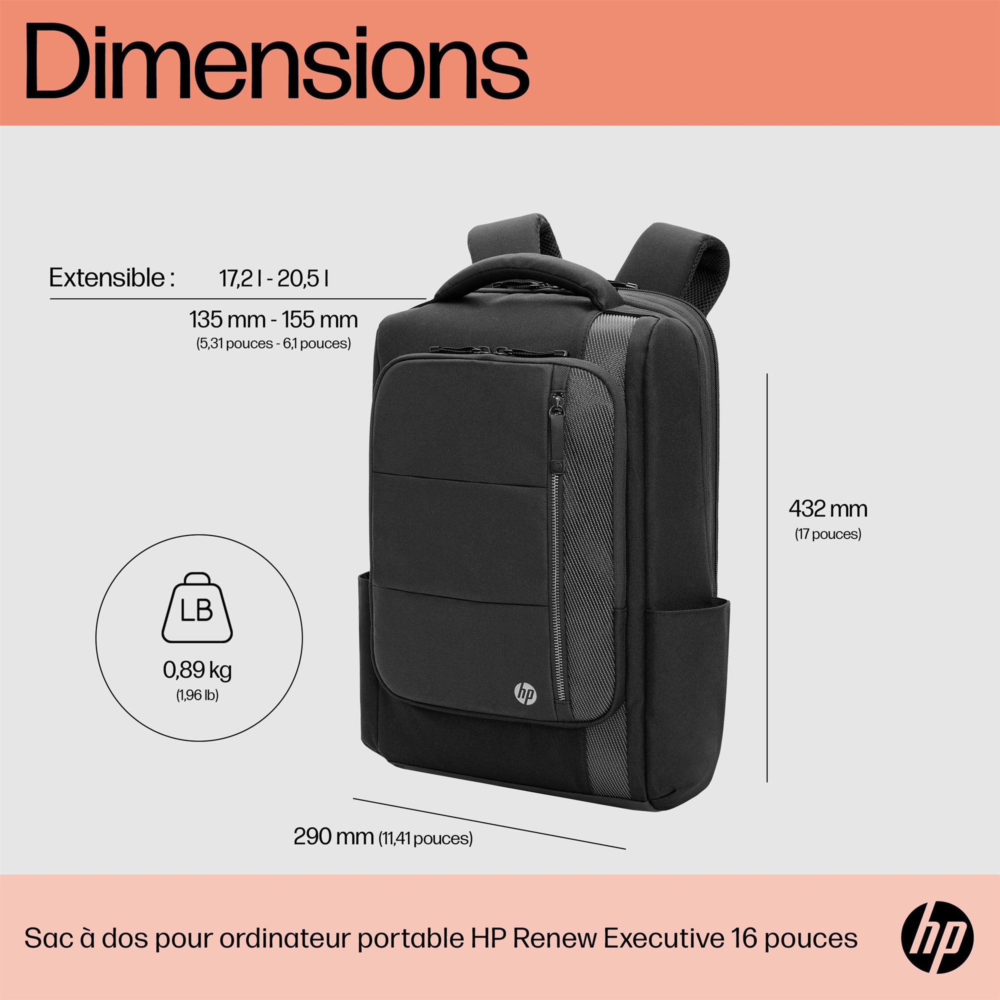 HP Renew Executive 16p Laptop Backpack Smartbuy