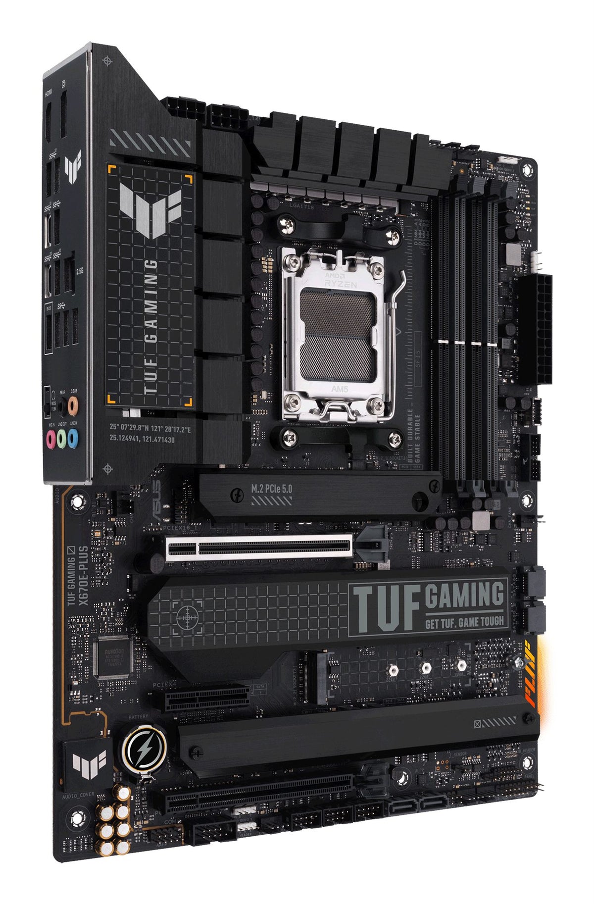 ASUS TUF GAMING X670E-PLUS AM5 Socket 4DDR5 PCIe 5.0 x16 HDMI 2.1 DP 1.4 4xSATA 6Gb/s ATX
