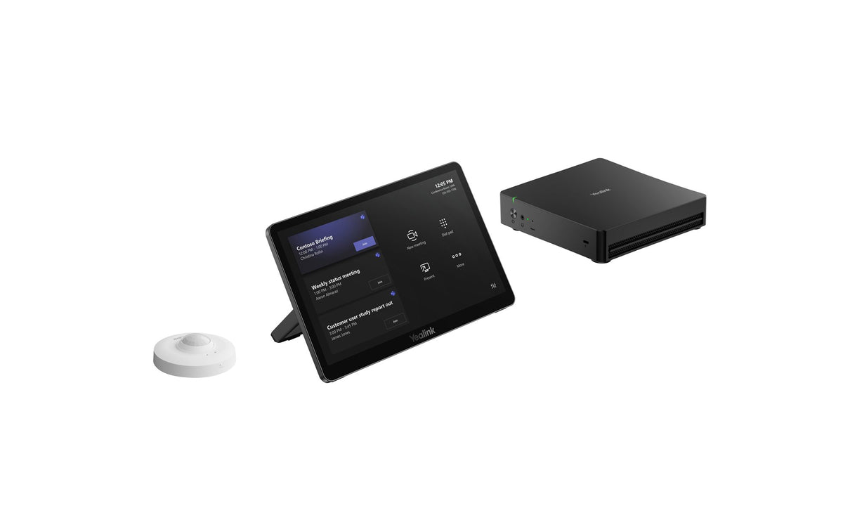 Yealink Native Teams Rooms system BaseKit : 1x Mini-PC with INTEL Ultra5 AI CPU, 1x MTouch Plus 11.6 inches touch console, 1x RoomSensor