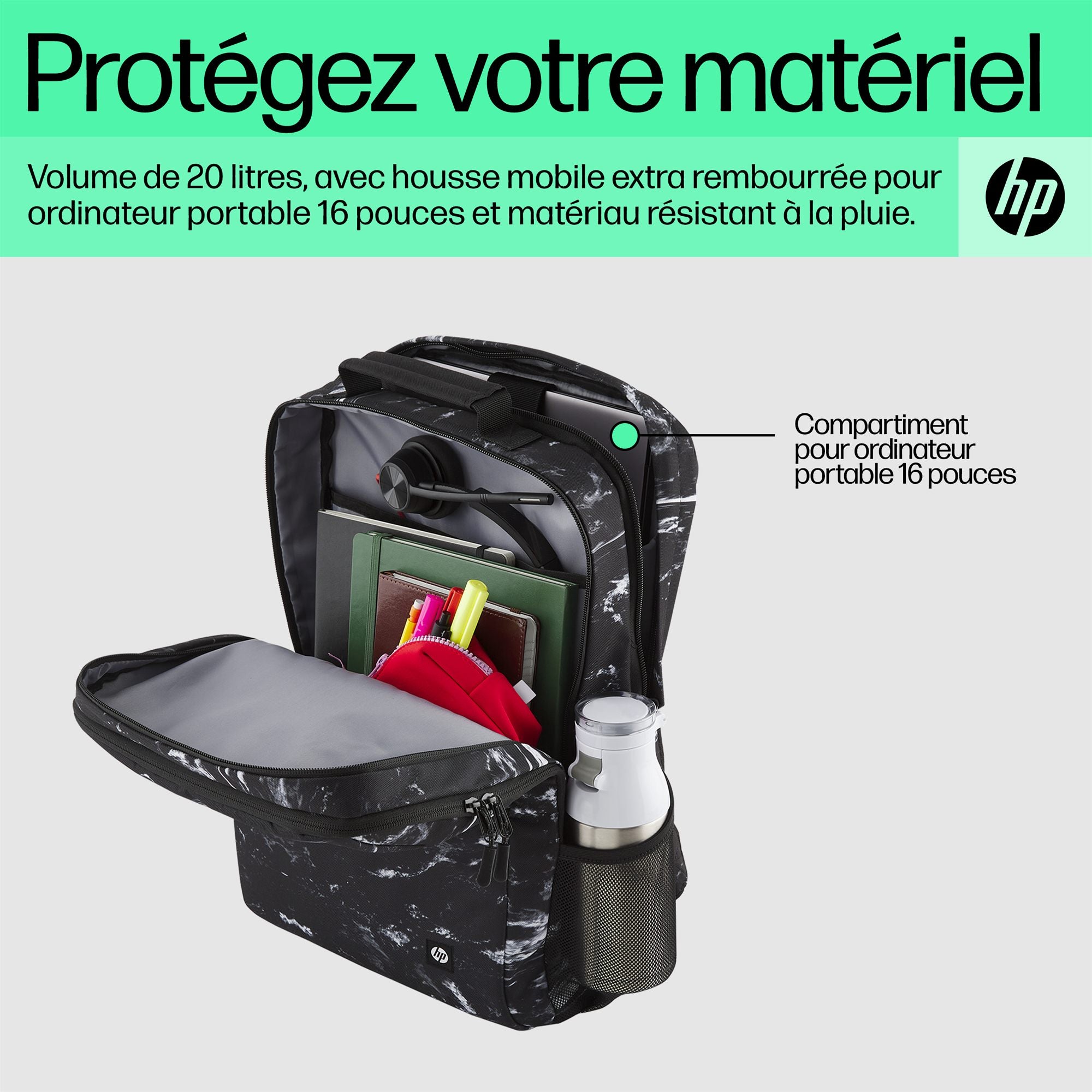 HP Campus XL Marble Stone Backpack