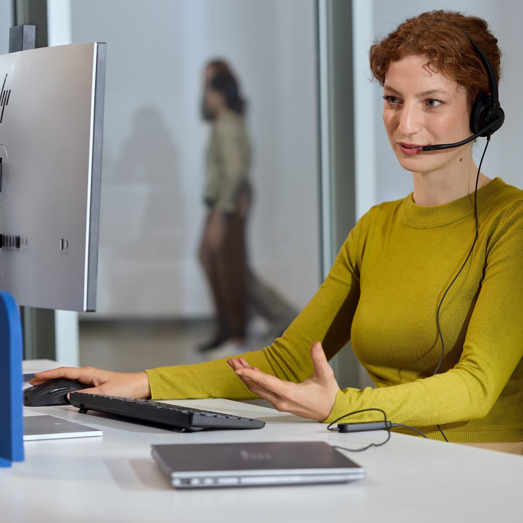 HP Poly Mission 415 Monaural USB Wired Headset Classic Bulk WW
