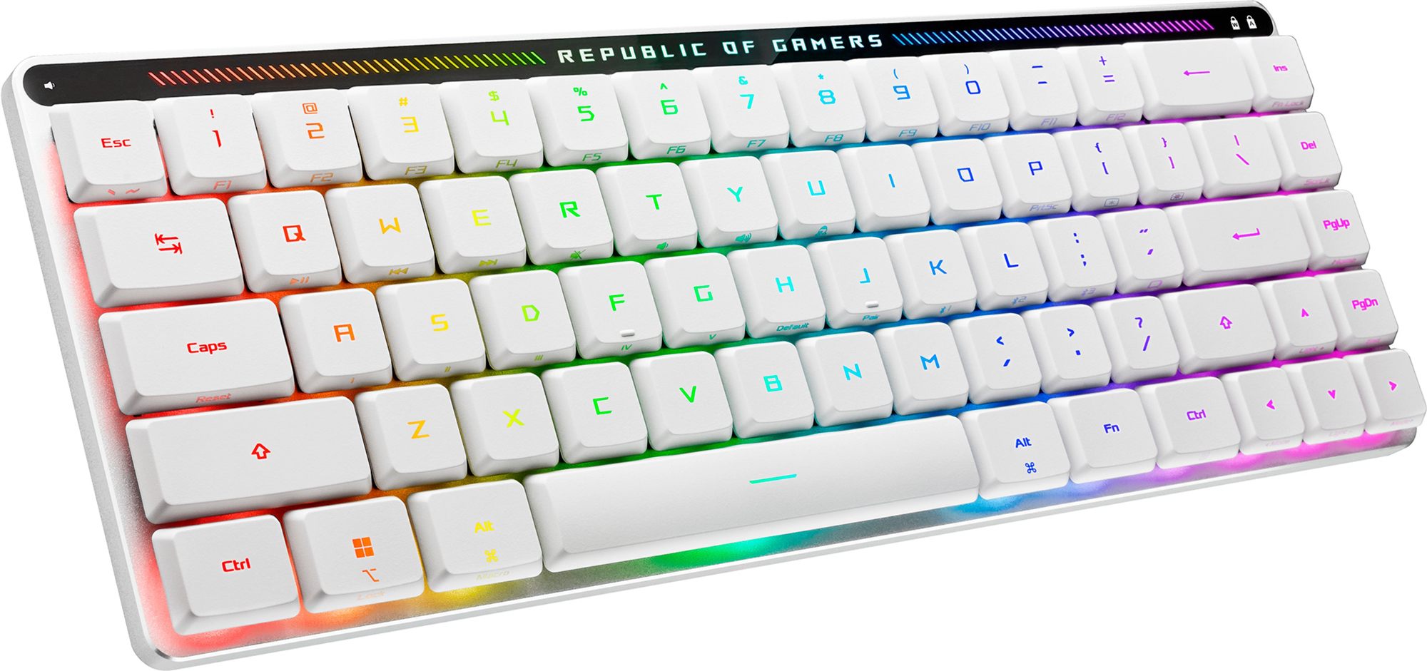ASUS ROG Falchion RX Low Profile clavier Gaming USB + RF Wireless + Bluetooth Blanc