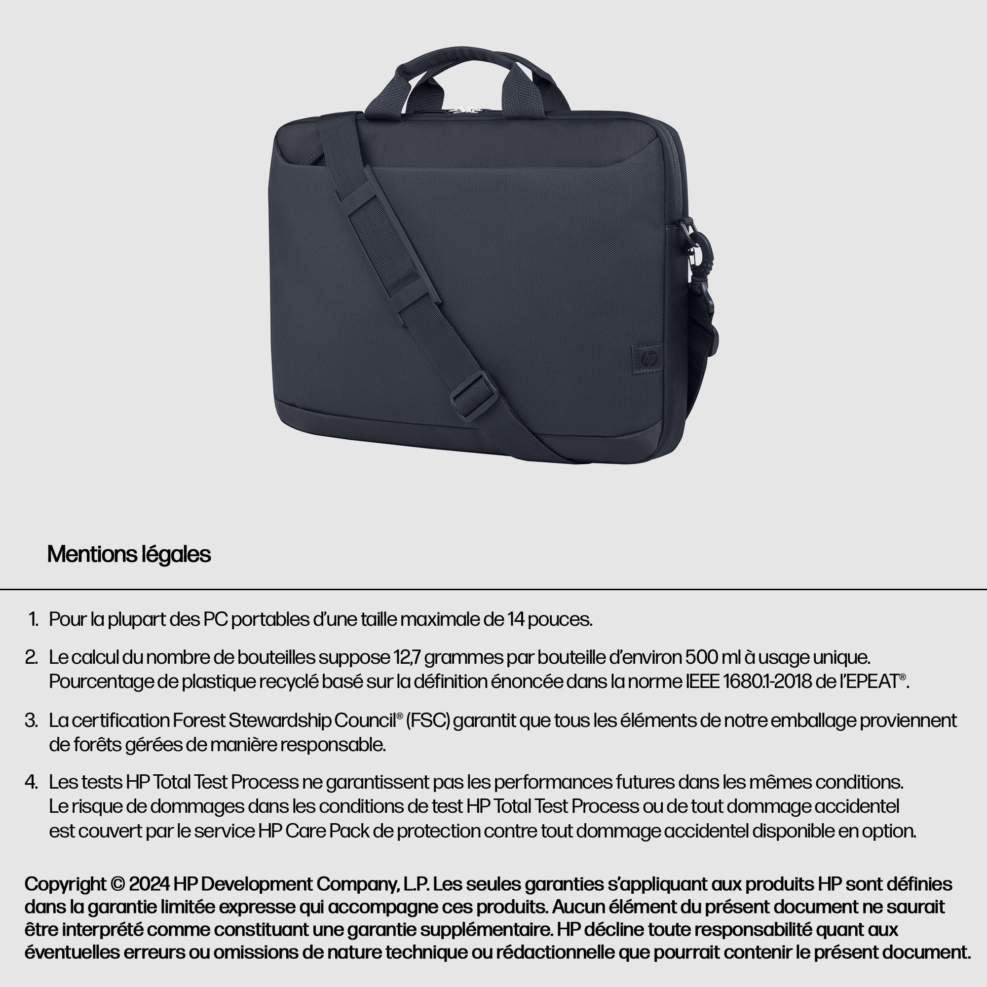 HP Evday 14p Odyssey Gray Laptop Briefcase