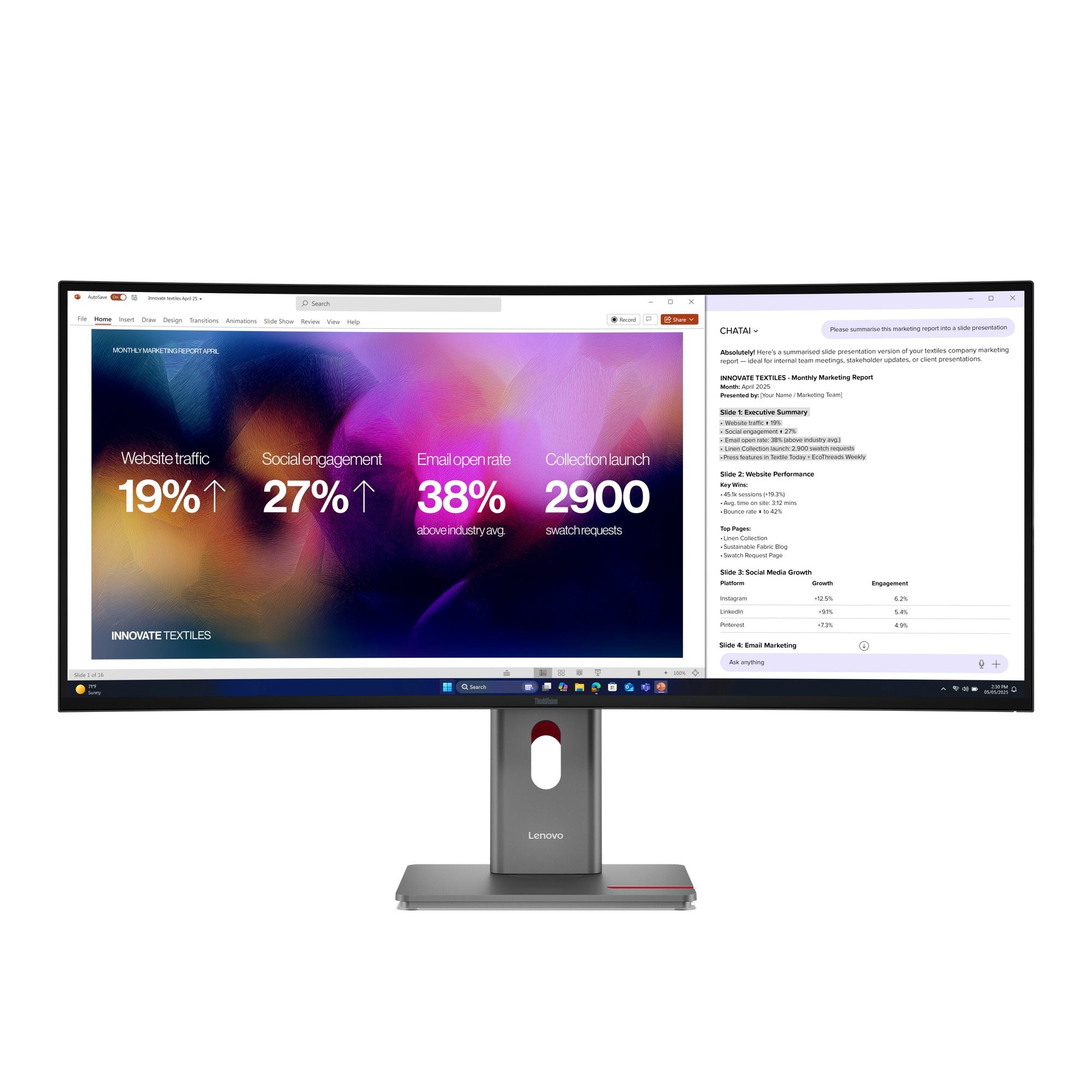 LENOVO ThinkVision P40WD-40 40p ECO-IPS 5120 x 2160 21:9 120Hz 300cd/m2 8ms HDMI DP