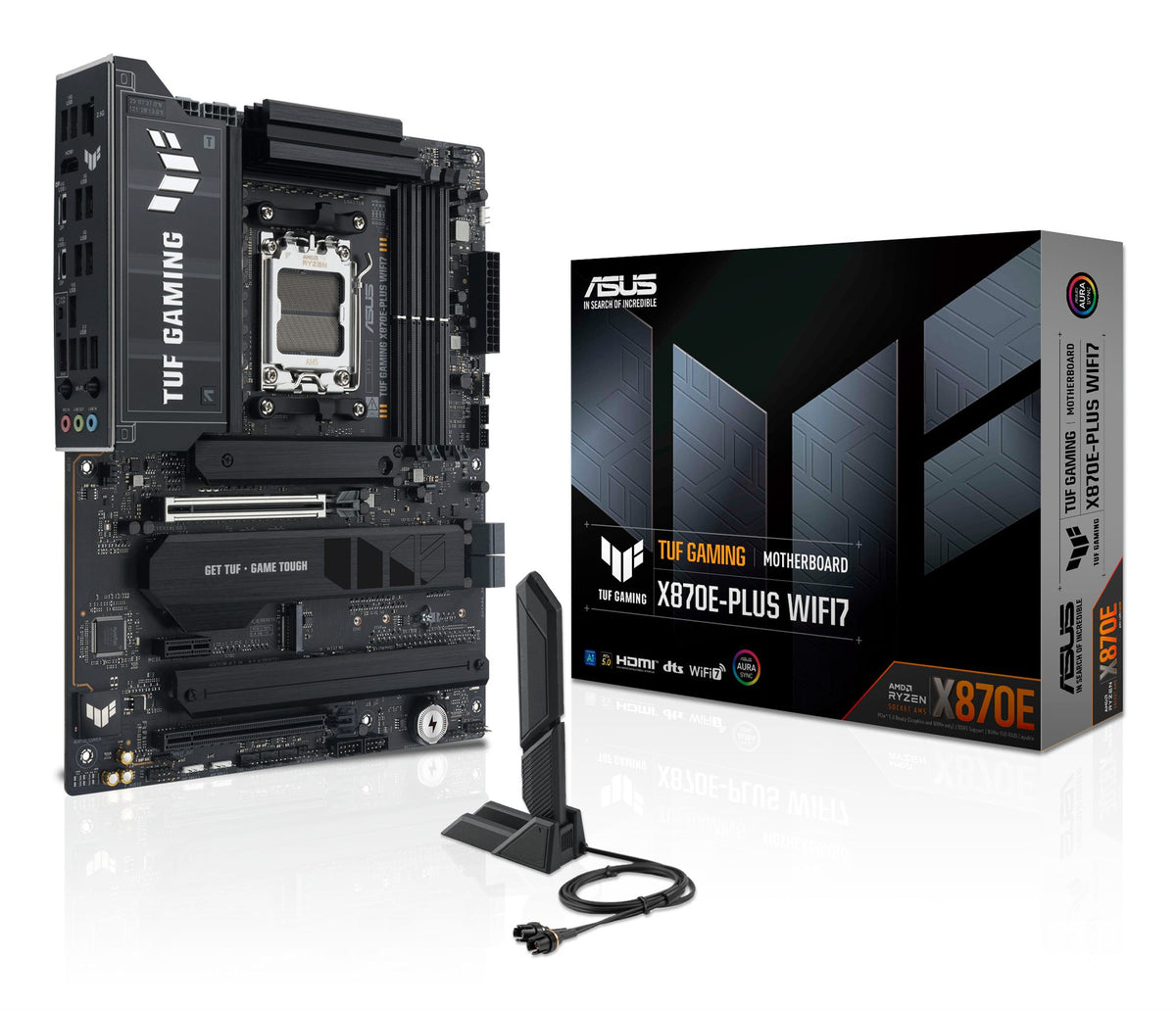 ASUS TUF GAMING X870E-PLUS WIFI7 AMD AM5 ATX motherboard 4xDDR5 PCIe 5.0 x16 4xM.2 1xHDMI 2xSATA