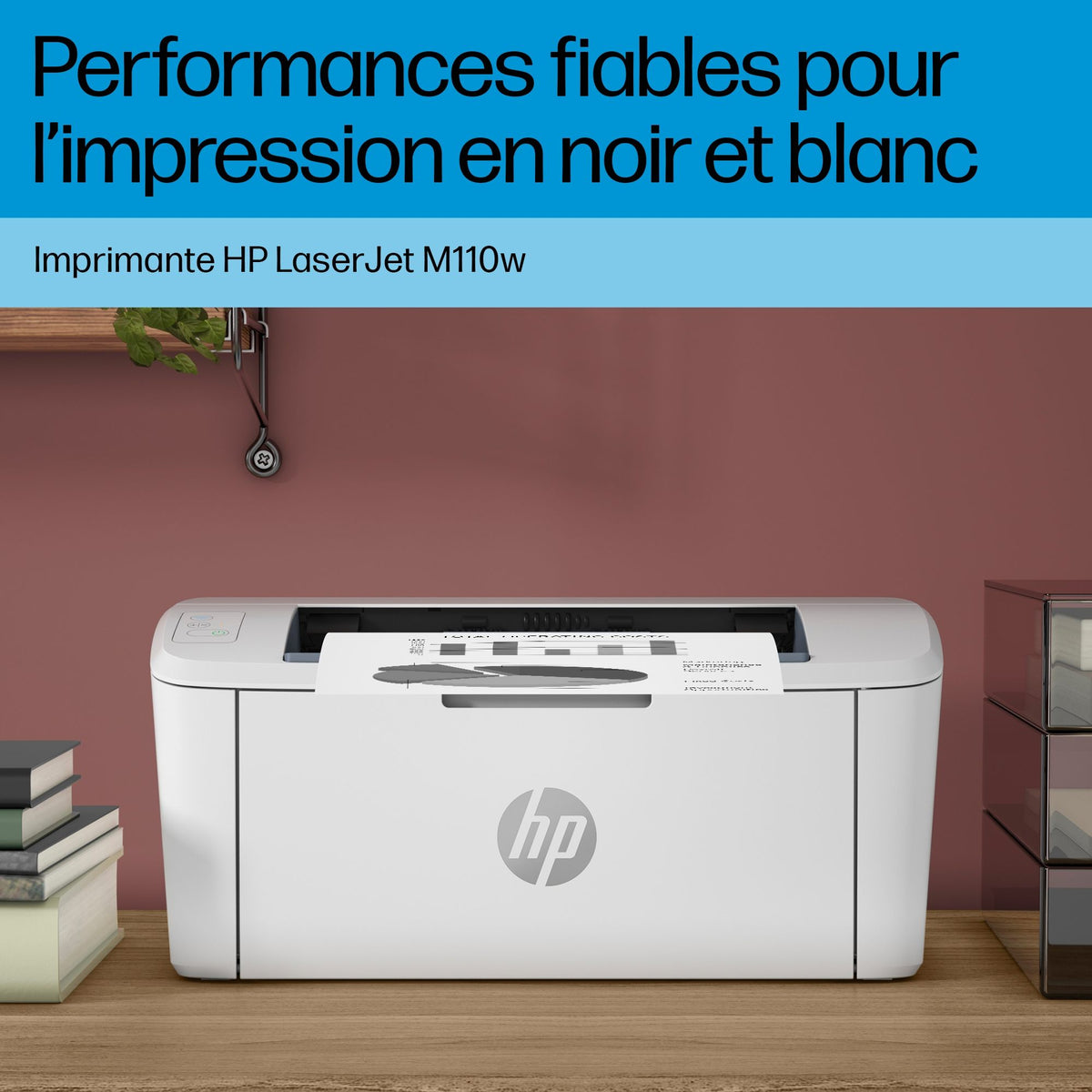 HP LaserJet M110w Printer Mono B/W laser A4/Letter 600x600dpi 20ppm capacity 150 sheets USB 2.0 Wi-Fi Bluetooth LE