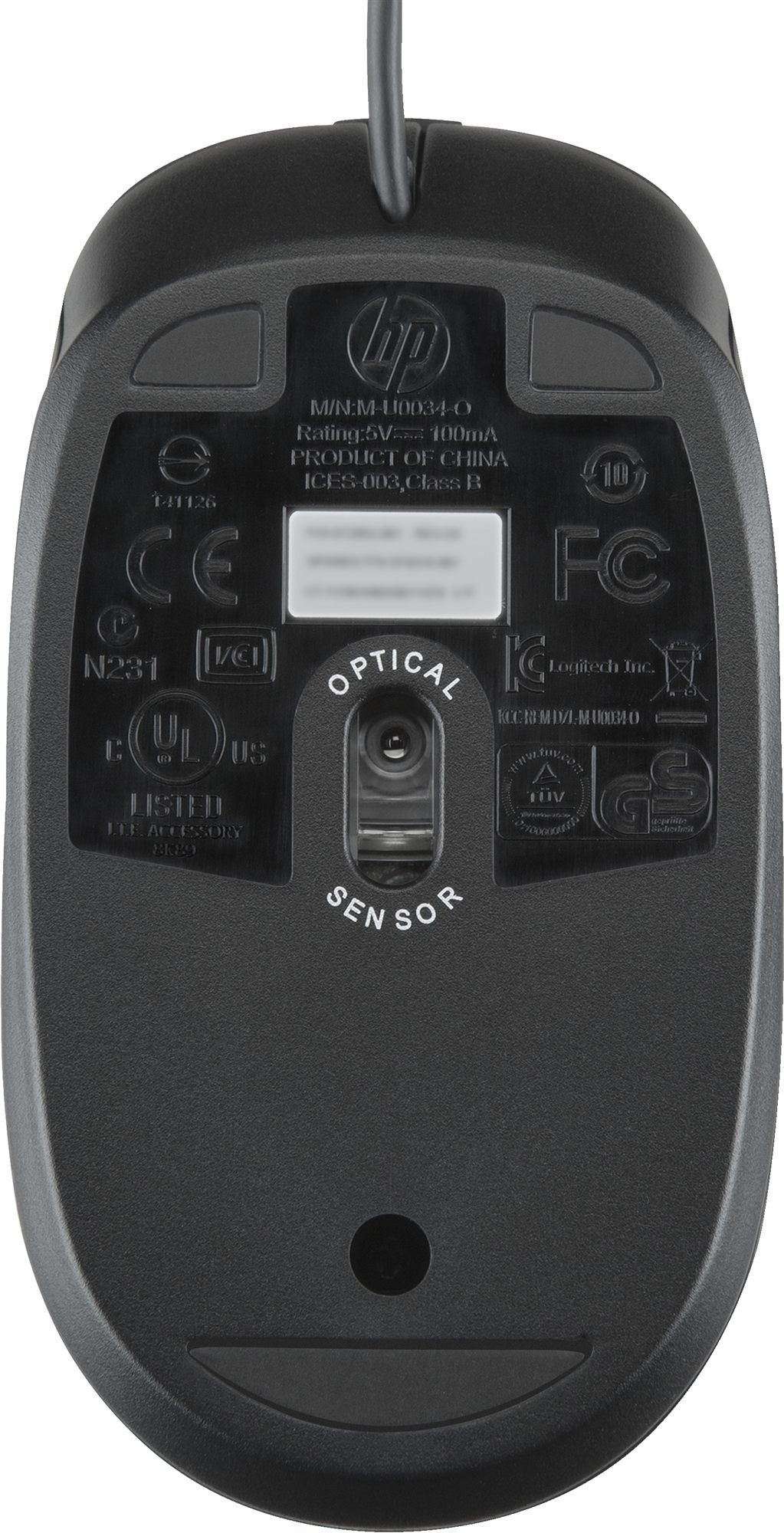 HP USB Optical 2.9M Mouse souris filaire