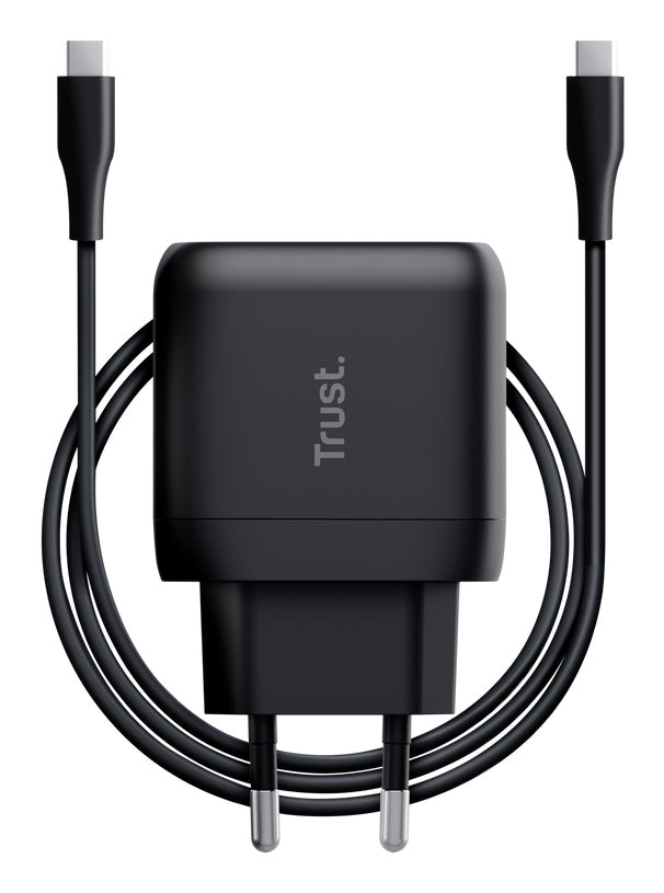 TRUST Alimentation universelle MAXO USB-C 45 watts GAN Apple PC 1 port + câble noir