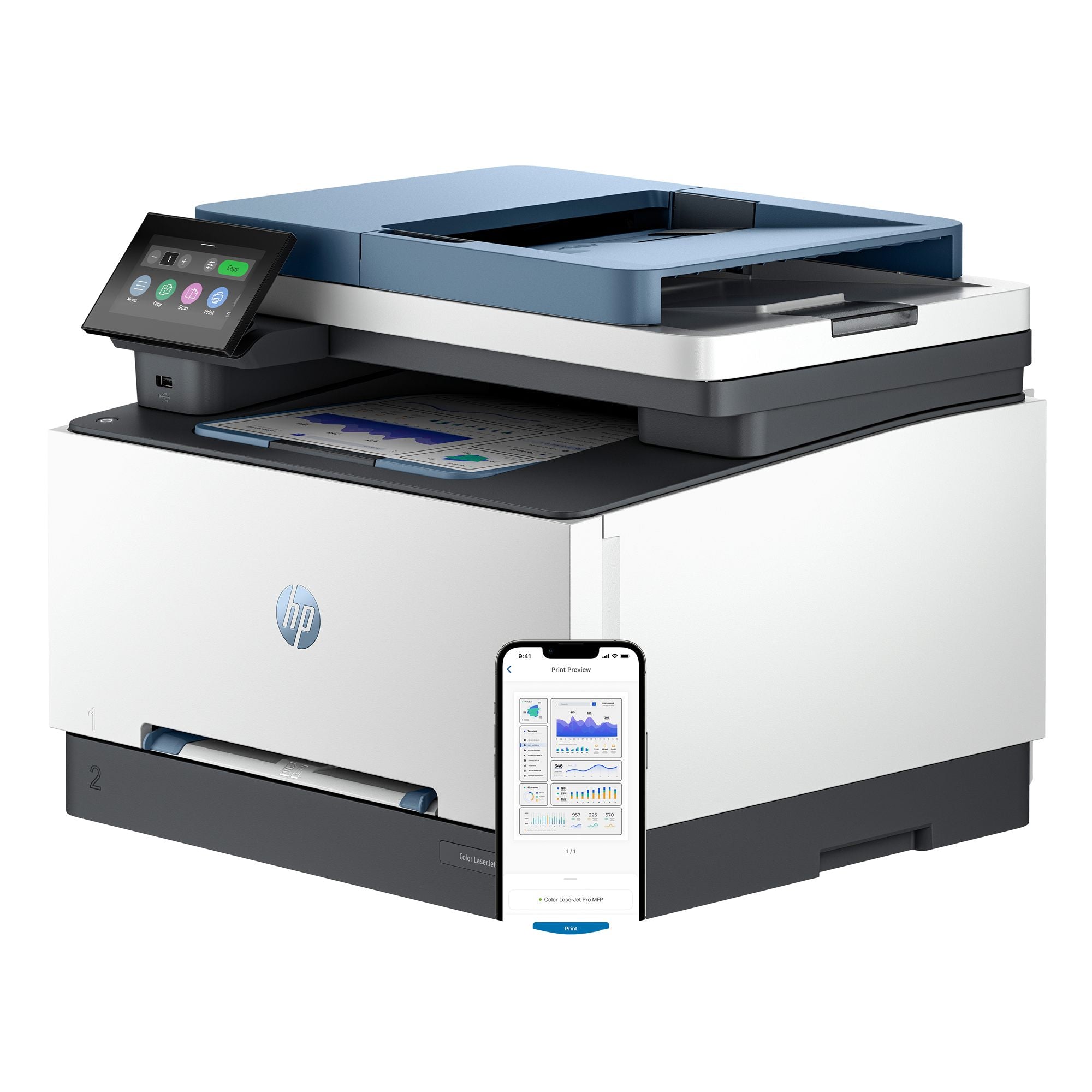 HP LaserJet Pro MFP 3302fdw Couleur - Dispositif multifonction laser couleur - impression, numérisation, copie, 600 x 600 DPI, A4, 25 ppm, Wi-Fi, AirPrint