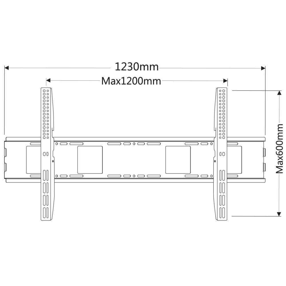 "Techly ICA-PLB 2230 Support mural pour TV 55-100"" LED/LCD 150kg slim 36mm"