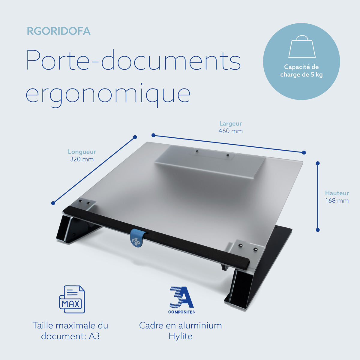 R-GO TOOLS Porte documents Read2Write, noir