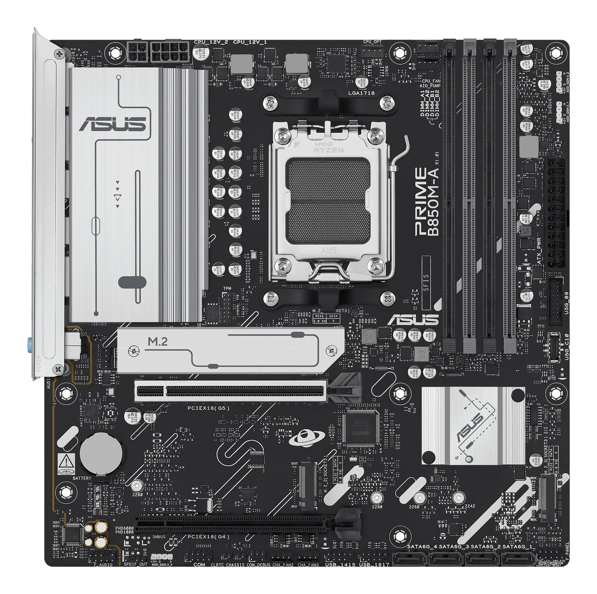 ASUS AMD B850 DDR5 mATX motherboard 1xHDMI 1xDP 3xM.2 4xSATA