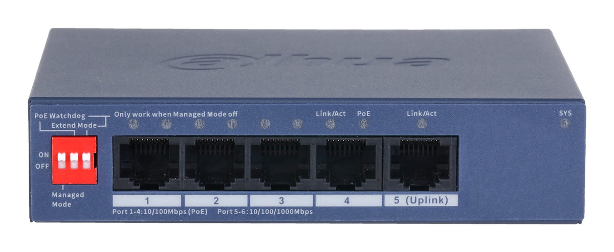 Dahua CS4005-4ET1GT-36 Commutateur POE 4 Ports