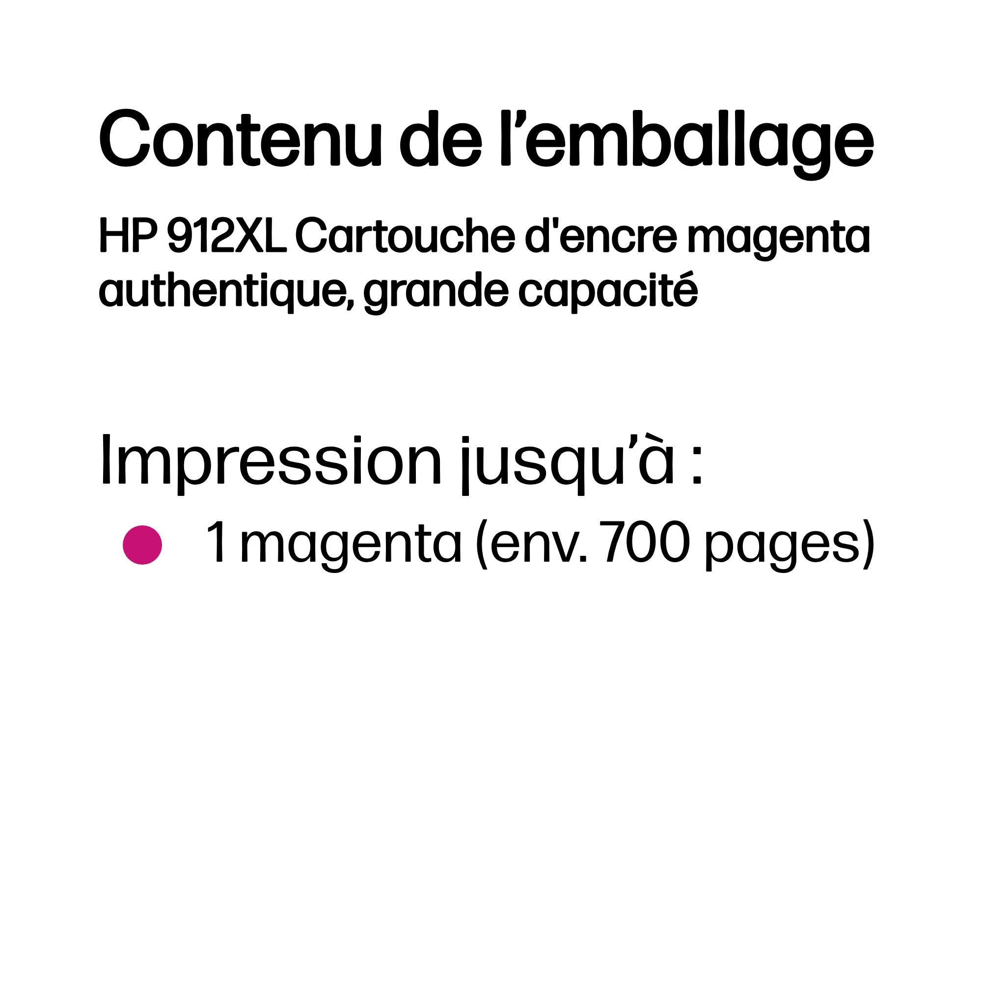 HP 912XL High Yield Magenta Ink