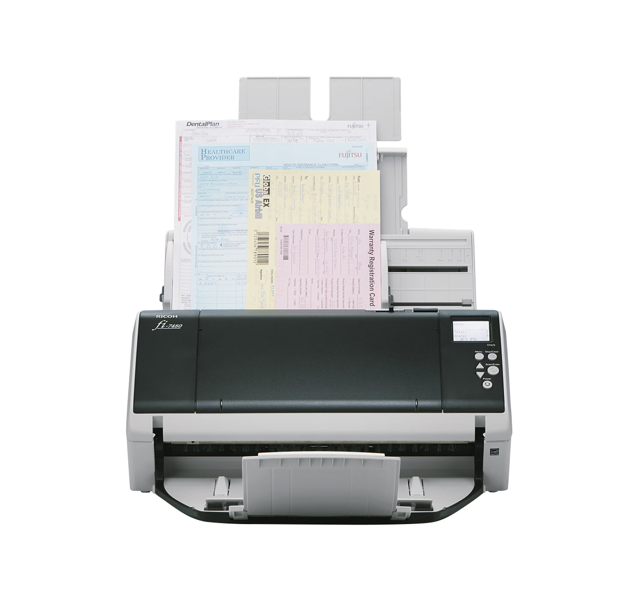 RICOH fi7480 Scanner A4 USB 3.0 80 ppm / 160 ipm 300dpi A4L ADF for up to 100 sheets 80g/m supports scanning A3 format doc