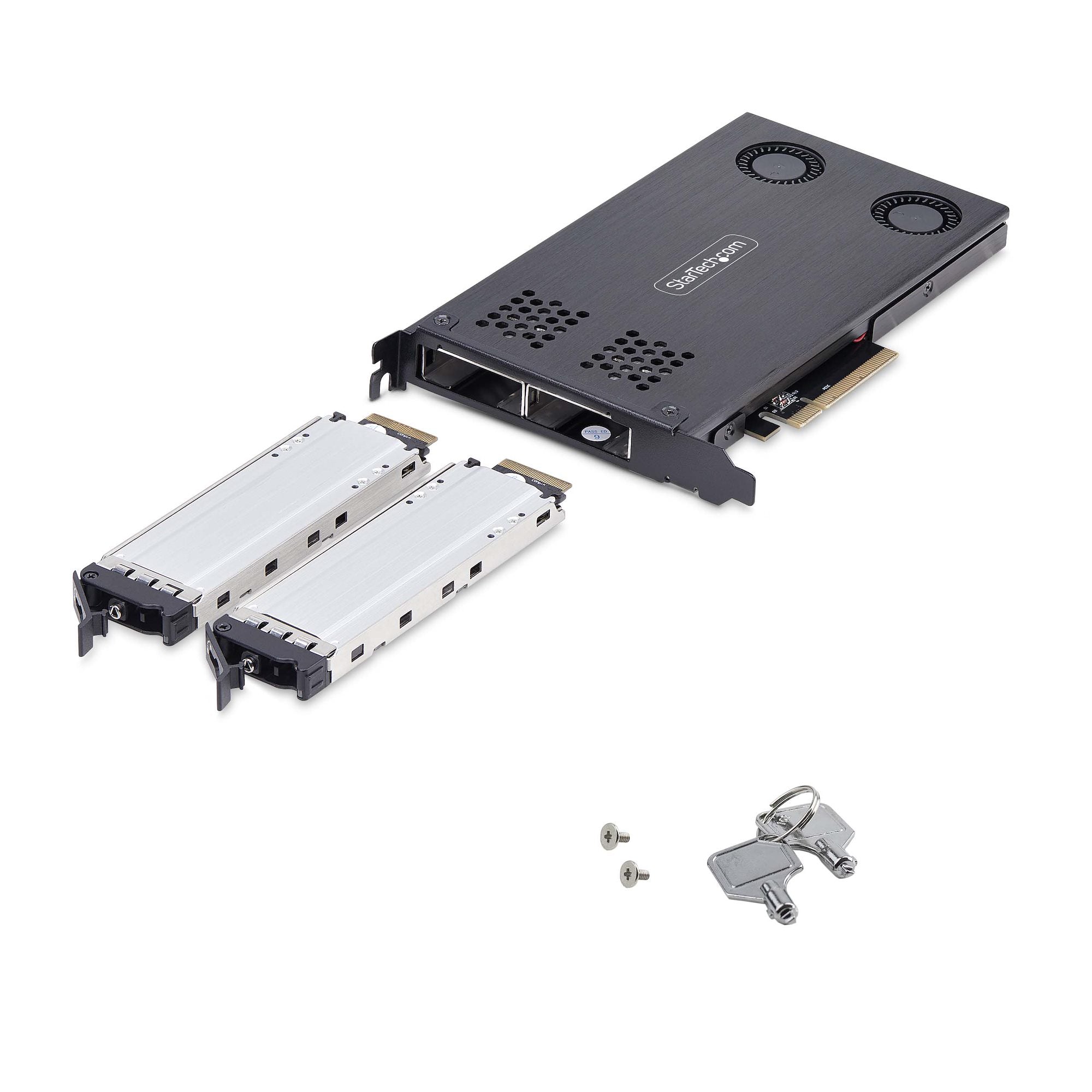Dual-Bay M.2 NVMe SSD to PCIe x8