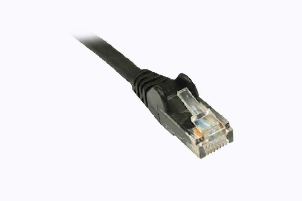 Biamp Tesira - Cat 5e cable, 3 foot (0.9 meter), snagless plug, black.