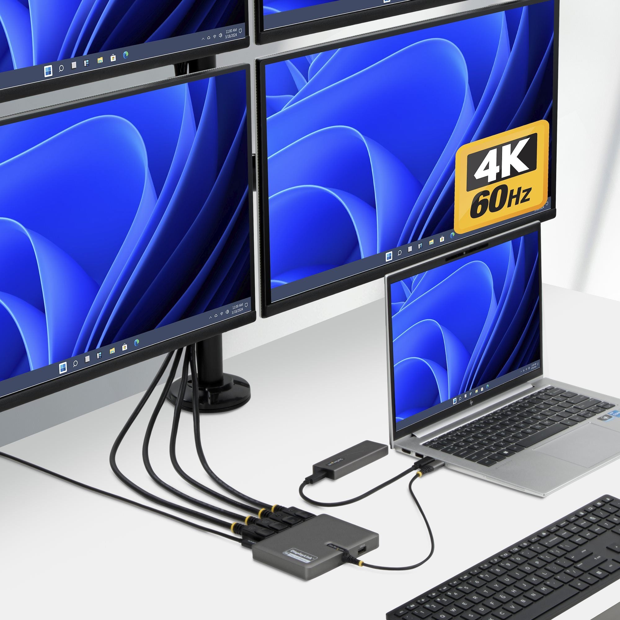 USB-C to Quad DP Adapter