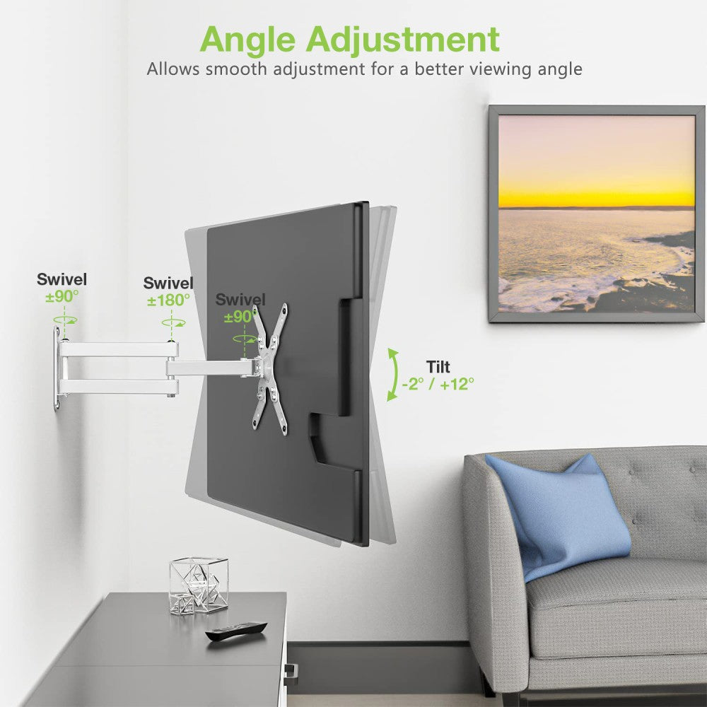 Techly ICA-PLB 136MW Support mural pour TV 23-55" LED/LCD 45kg pivotant inclinable