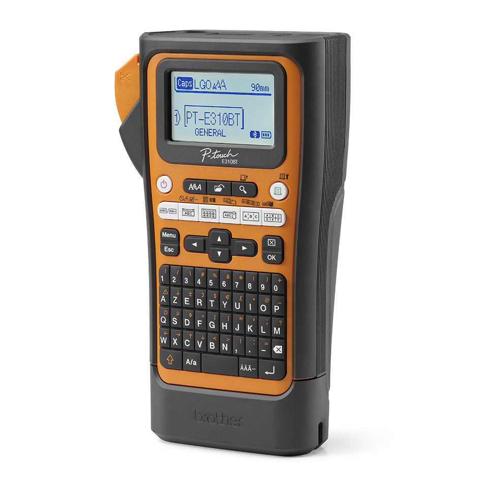 Brother PT-E310BTVP imprimante pour étiquettes Transfert thermique 180 x 180 DPI 20 mm/sec Avec fil &sans fil HSE/TZe Bluetooth QWERTZ
