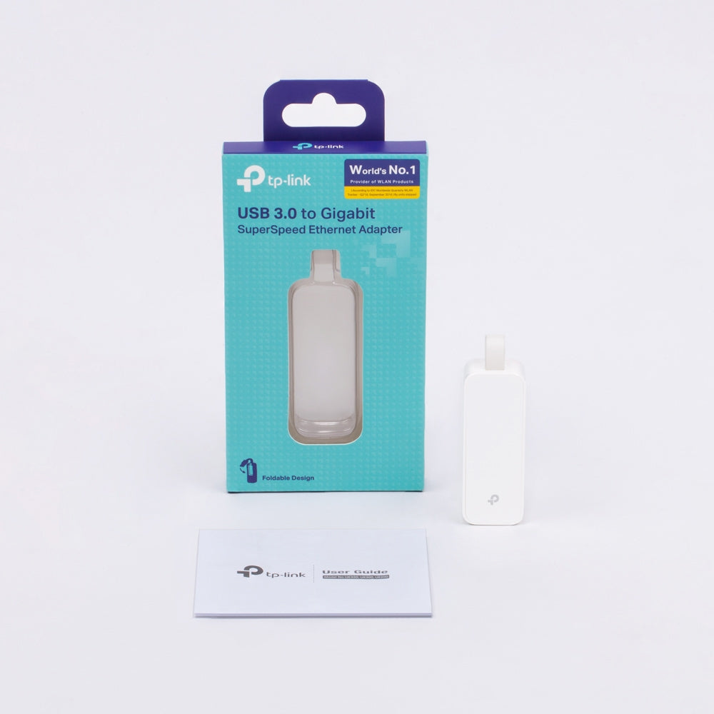 TP-LINK USB 3.0 to Gigabit Ethernet Adapter, 1 port USB 3.0 connector and 1 port Ethernet port