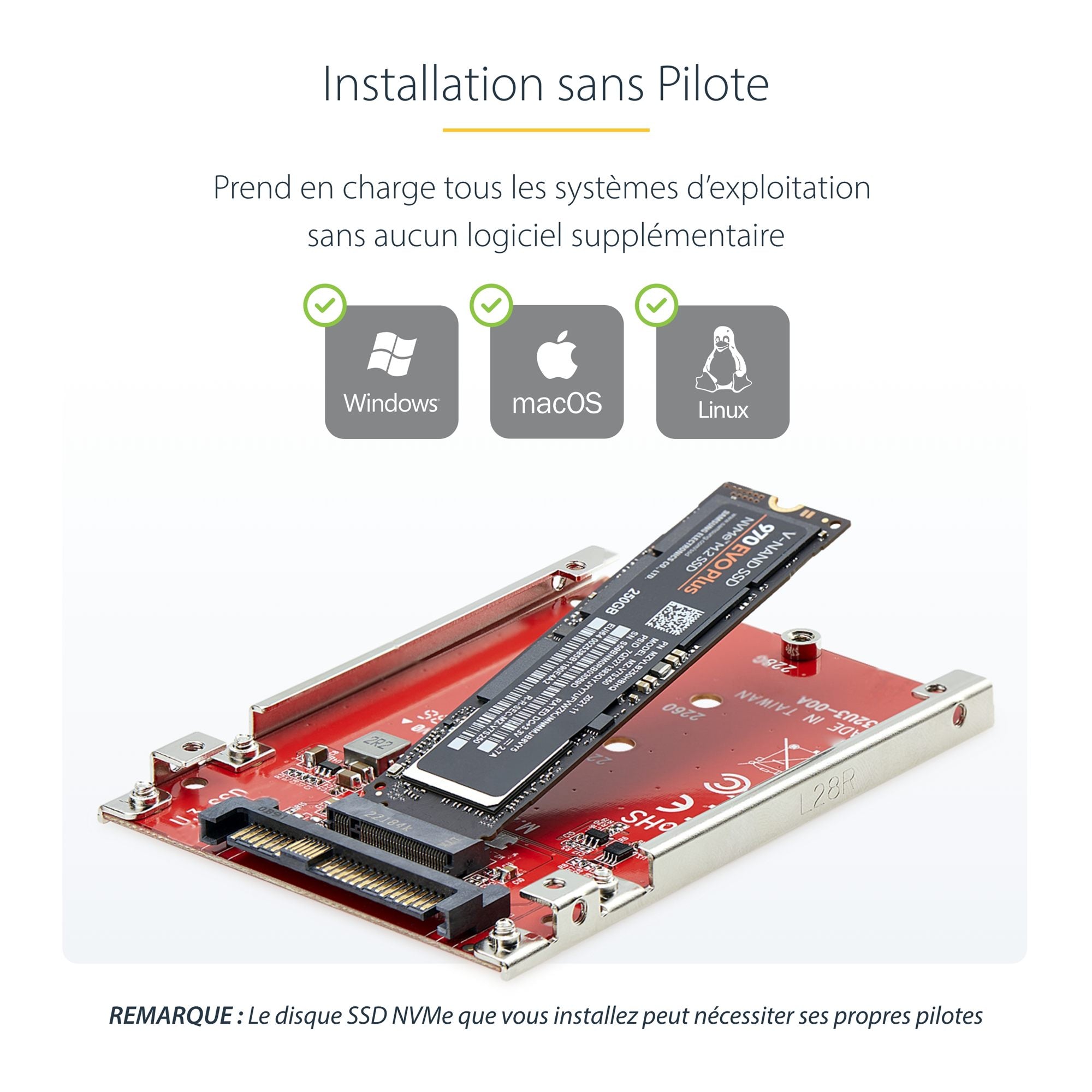 M.2 to U.3 Adapter For M.2 NVMe SSDs
