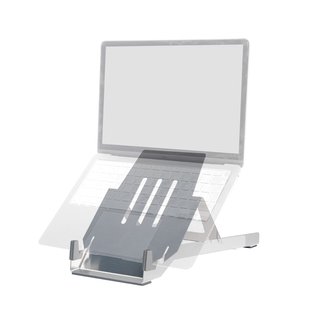 R-GO TOOLS Support pour PC portable Riser Basic, argent