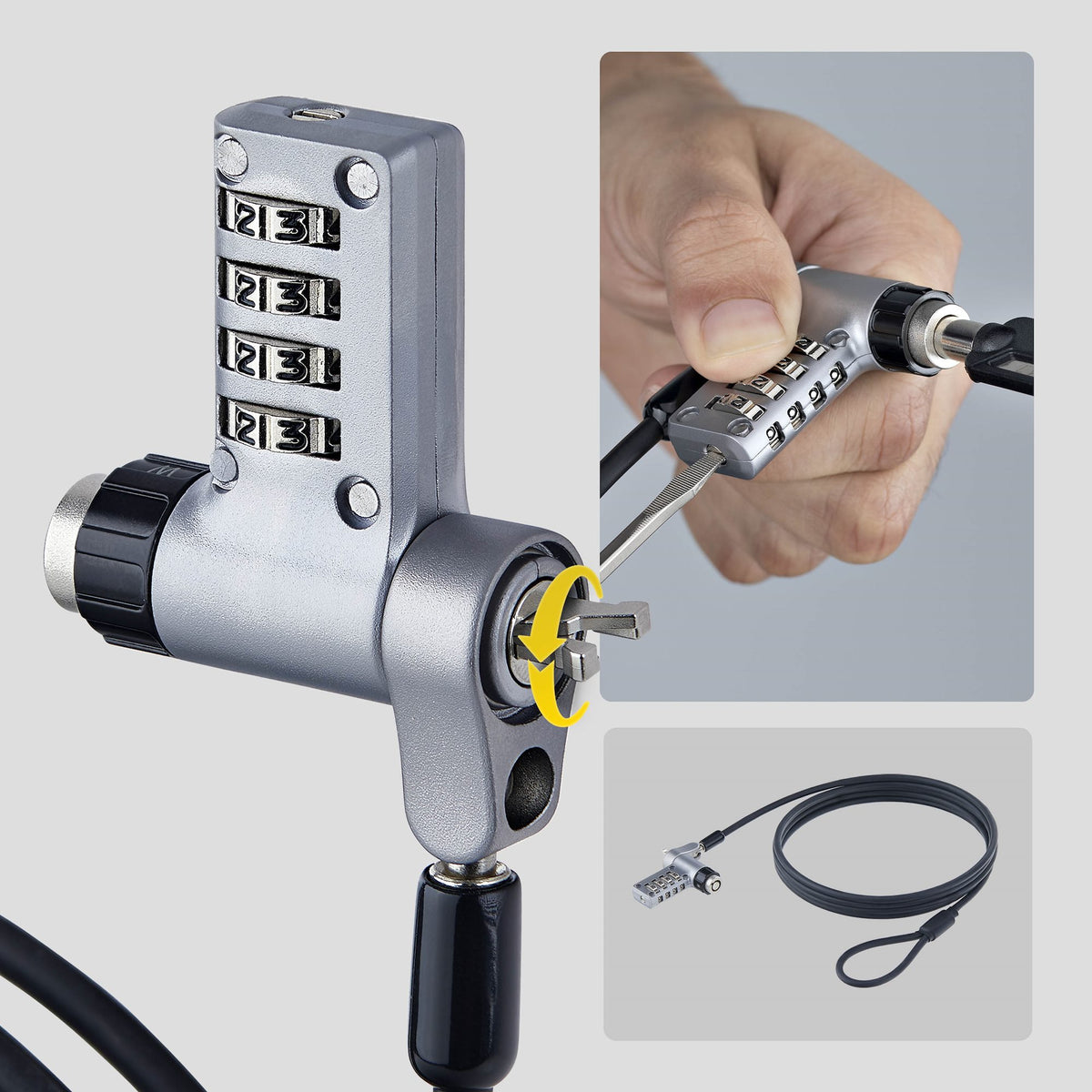 10-Pack 3-in-1 Dual-Access Laptop Lock