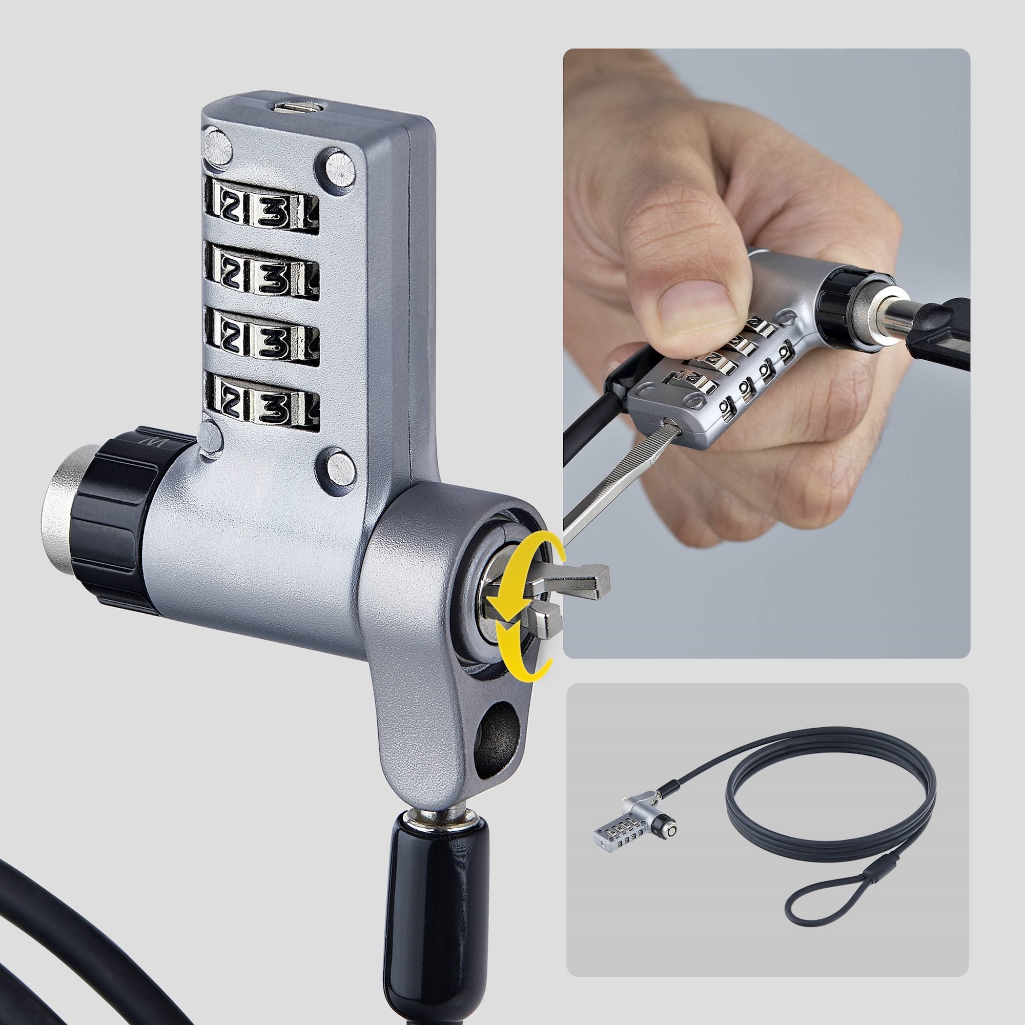 10-Pack 3-in-1 Dual-Access Laptop Lock