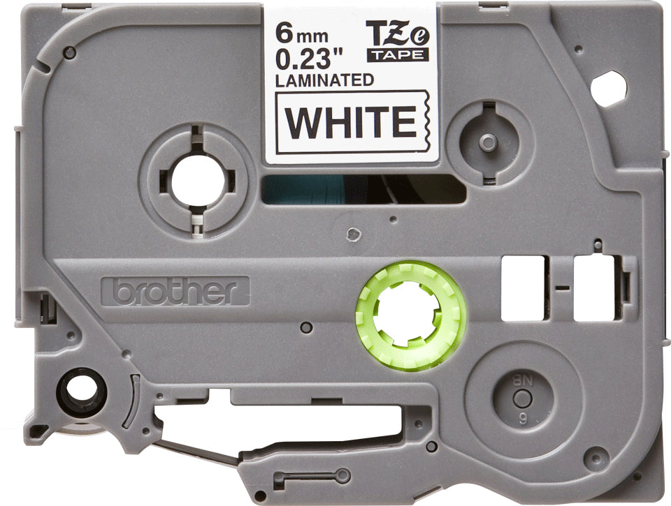 BROTHER P-TOUCH TZE-211 noir sur blanc 6mm
