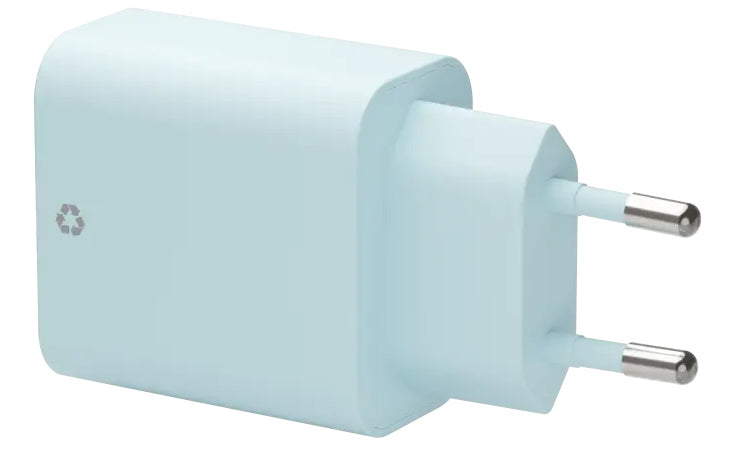 EU Wall Charger USB-C 20W+USB-A 18W BLU