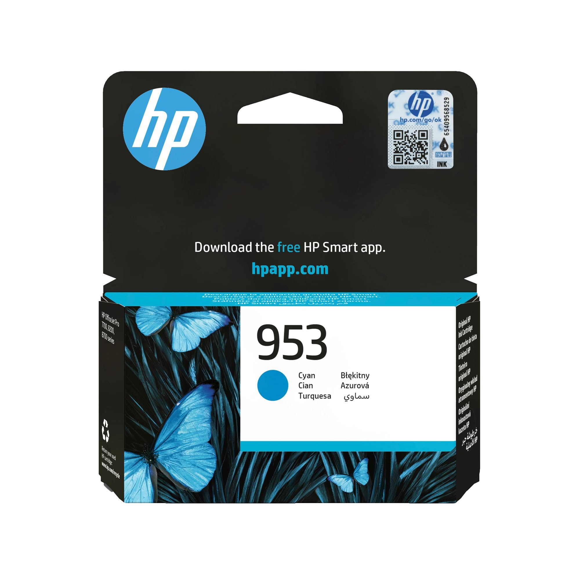 HP 953 original Ink cartridge F6U12AE BGX Cyan 700 Pages