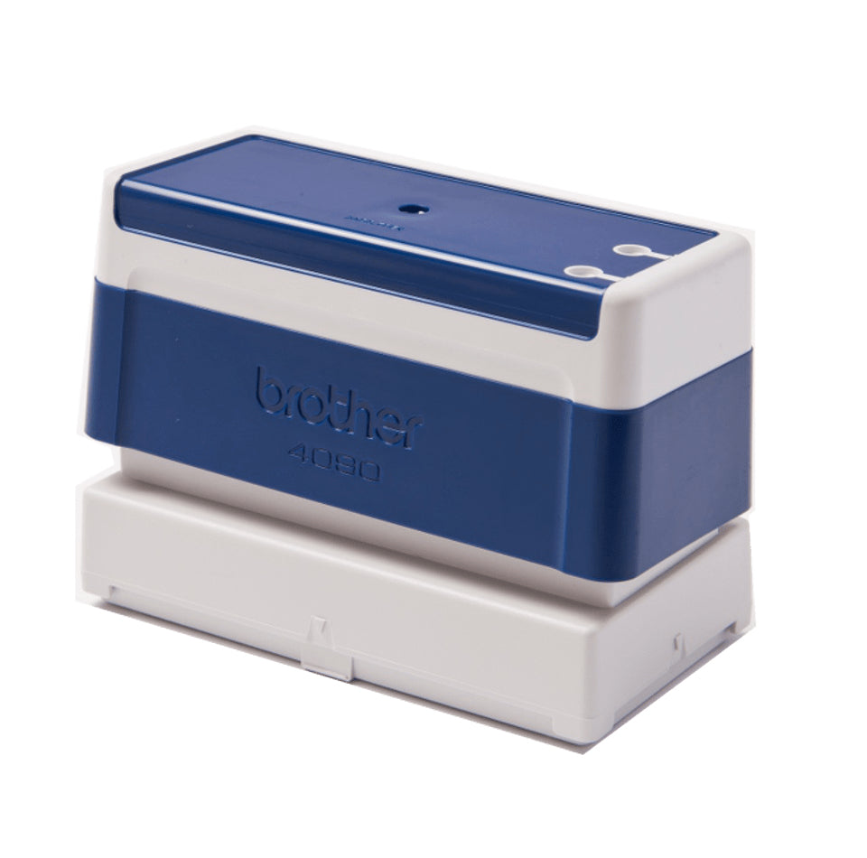 Pack 6 bleu self-inking stamps 40x90 mm