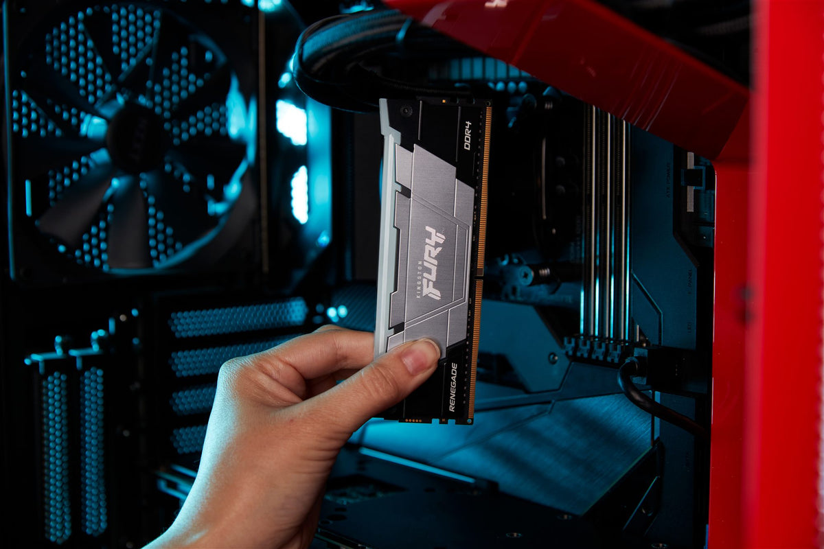 KINGSTON 64Go 3200MT/s DDR4 CL16 DIMM Kit of 4 1Gx8 FURY Renegade RGB