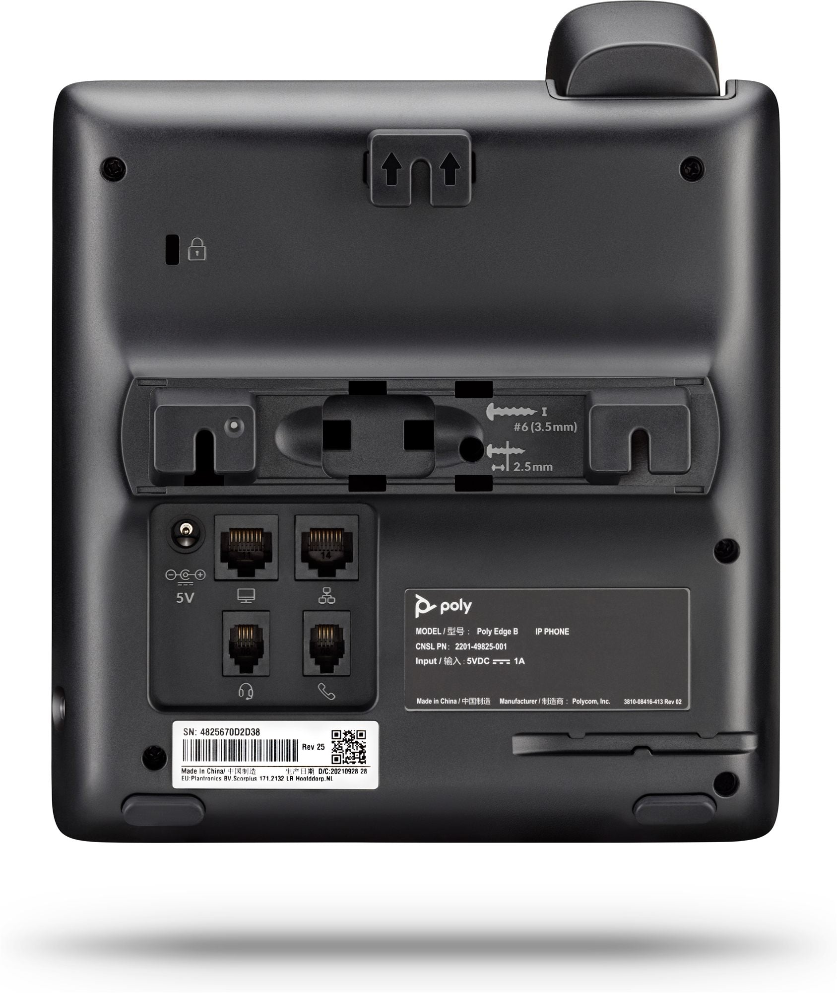 POLY EDGE B20 téléphone de bureau PoE 10/100 - 2 lignes SIP