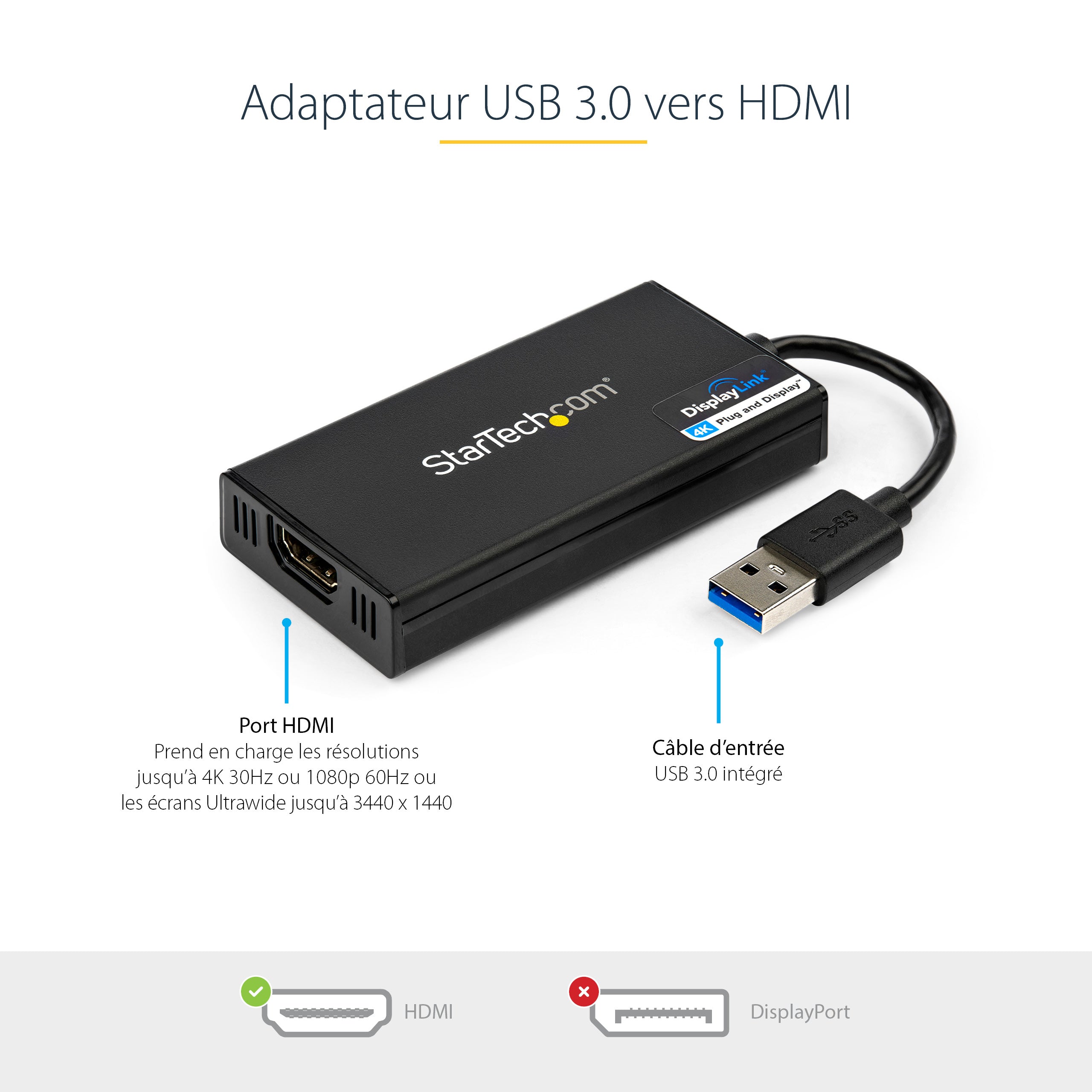 USB 3.0 to HDMI Adapter - 4K