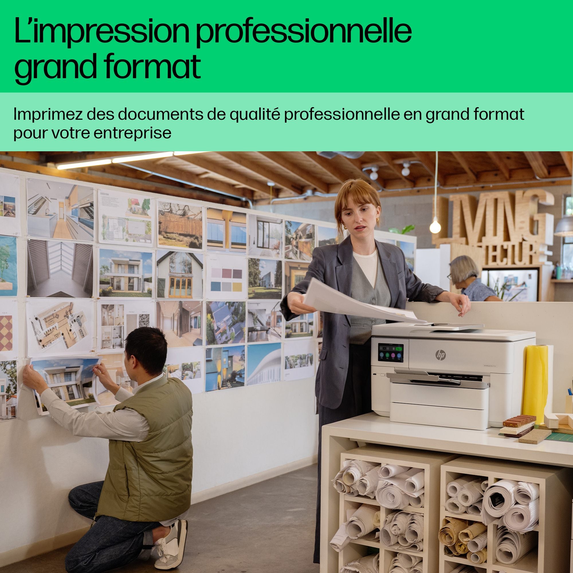 HP Officejet Pro 9730e WideFormat All-in-One MFP colour ink A3 18ppm Copy 22ppm Print 250sheets USB LAN Imprimante Wi-Fi Bluetooth