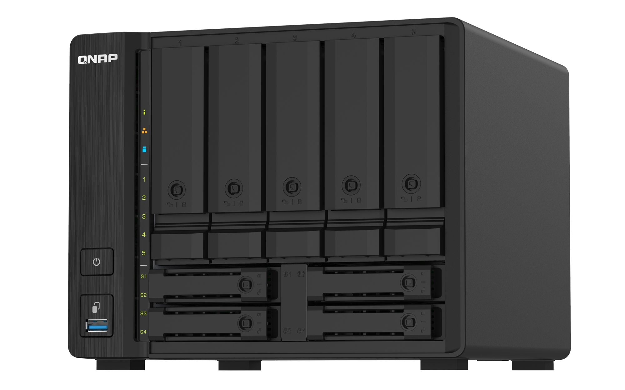 Desktop 9Bay NAS 4GB RAM 10Gbe Black