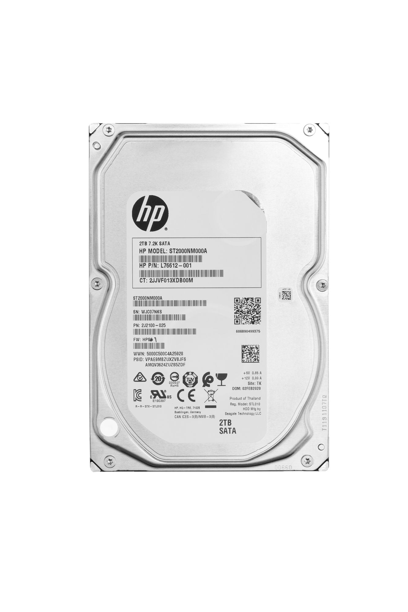 HP 2To 7200RPM SATA 3.5p Enterprise