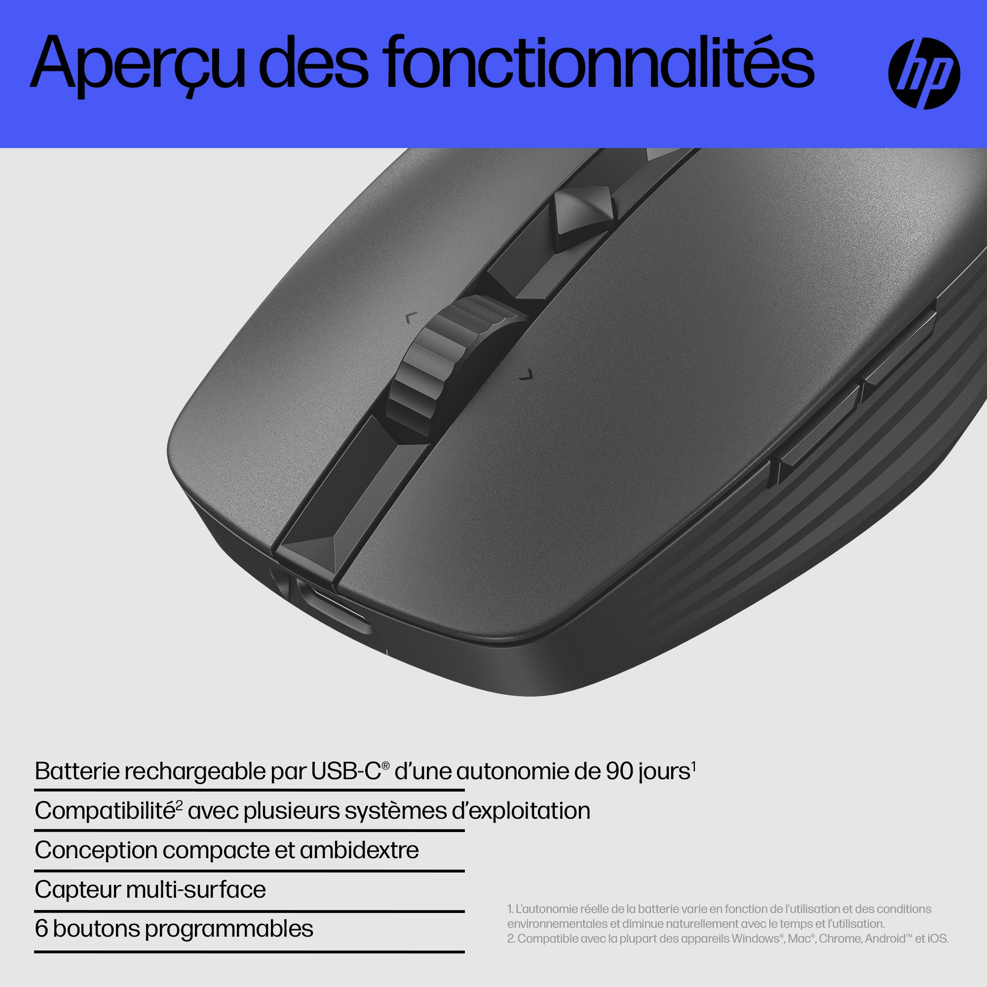 HP 715 RECHBL Mult-Dvc Bluetooth Mouse