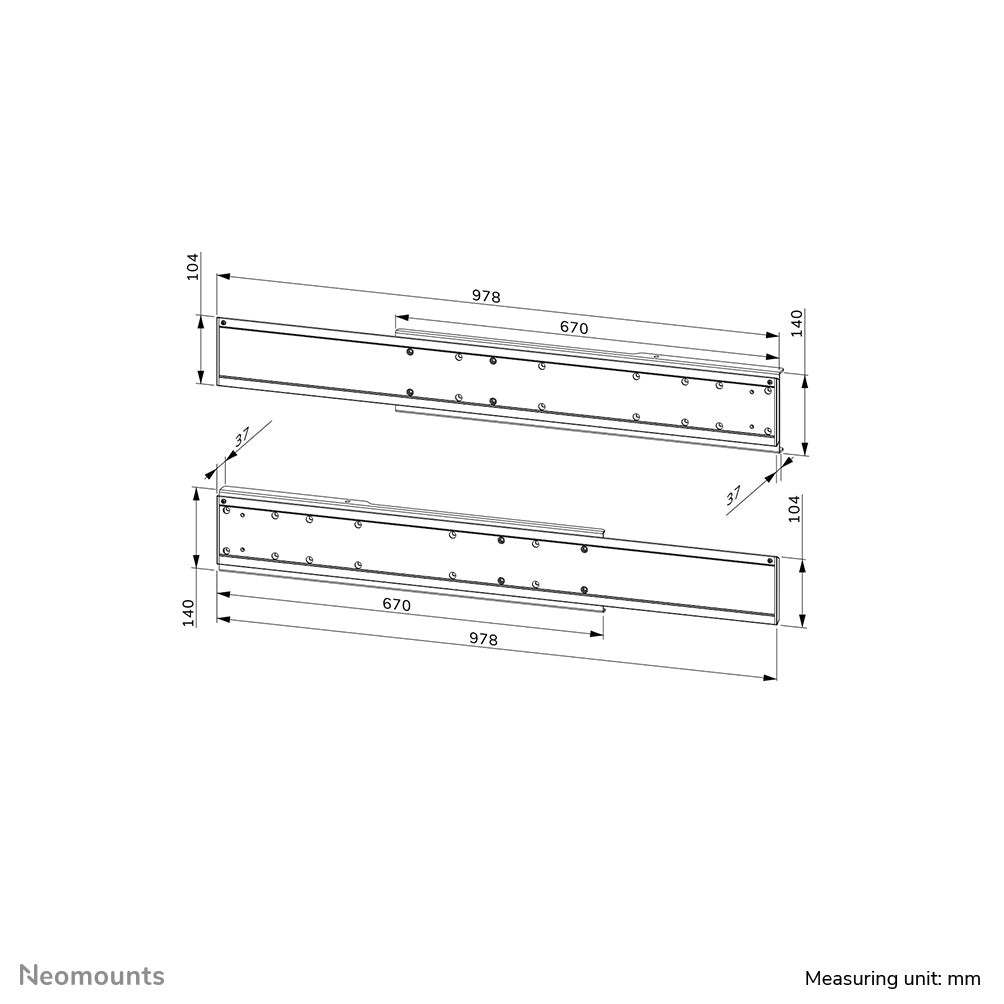 NEOMOUNTS ADM-875WH2 Adaptateur double écran 42-65p
