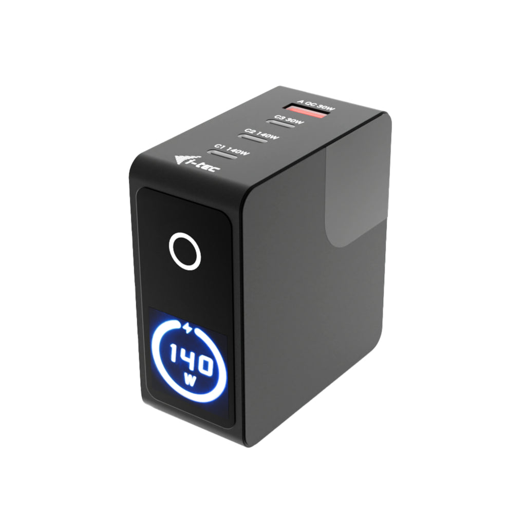 I-TEC 140W Intelligent Multiport USB Charger 3x USB-C 1x USB-A LCD display