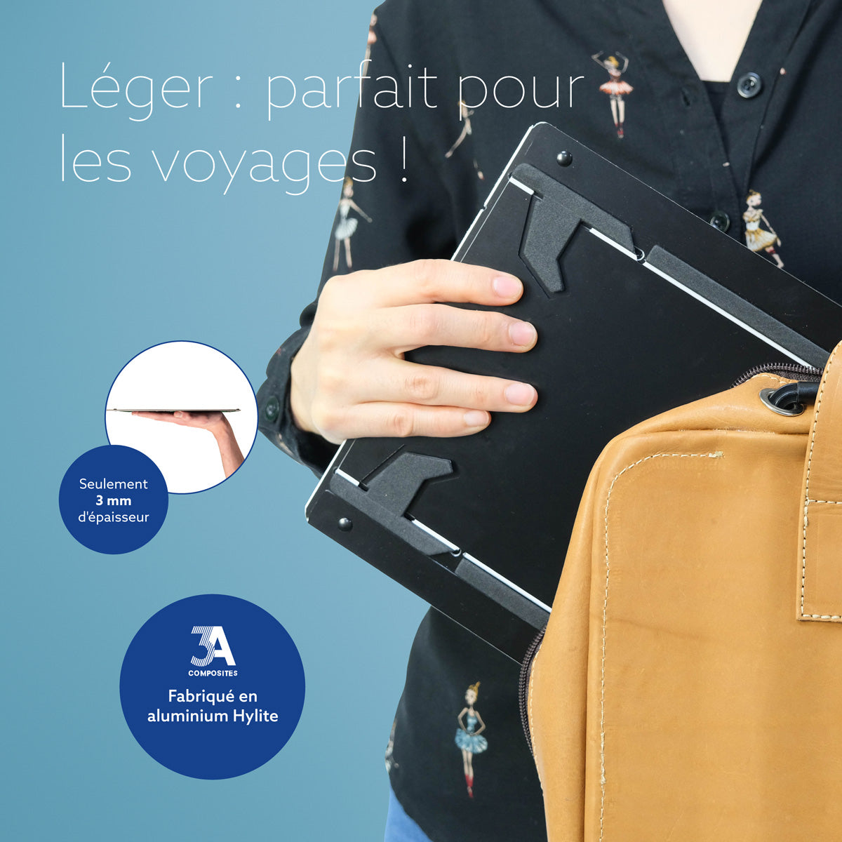 R-GO TOOLS Support pour PC portable & tablette Riser Duo