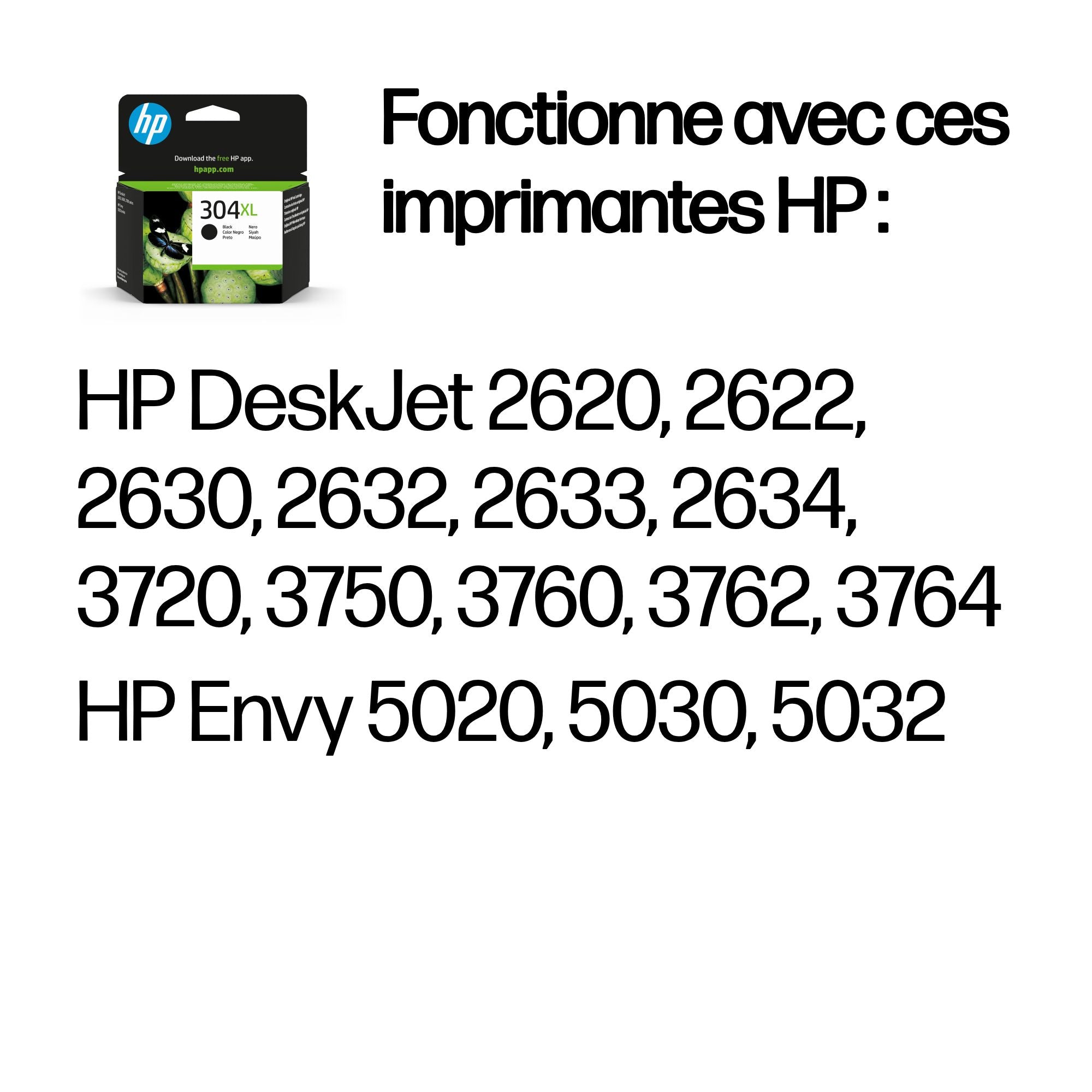 HP 304XL original Ink cartridge N9K08AE 301 Black Blister