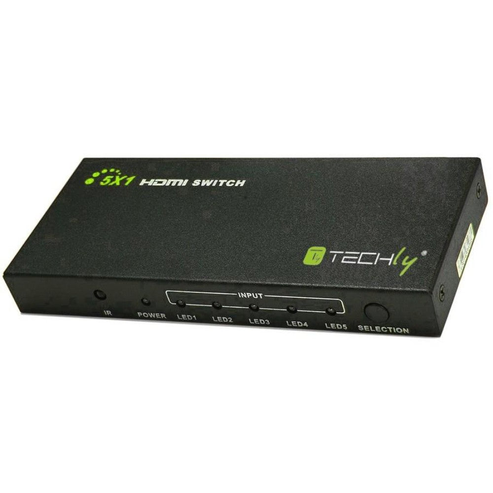 Techly IDATA HDMI-4K51 Commutateur HDMI 1.4 5x1 4K60Hz avec télécommande