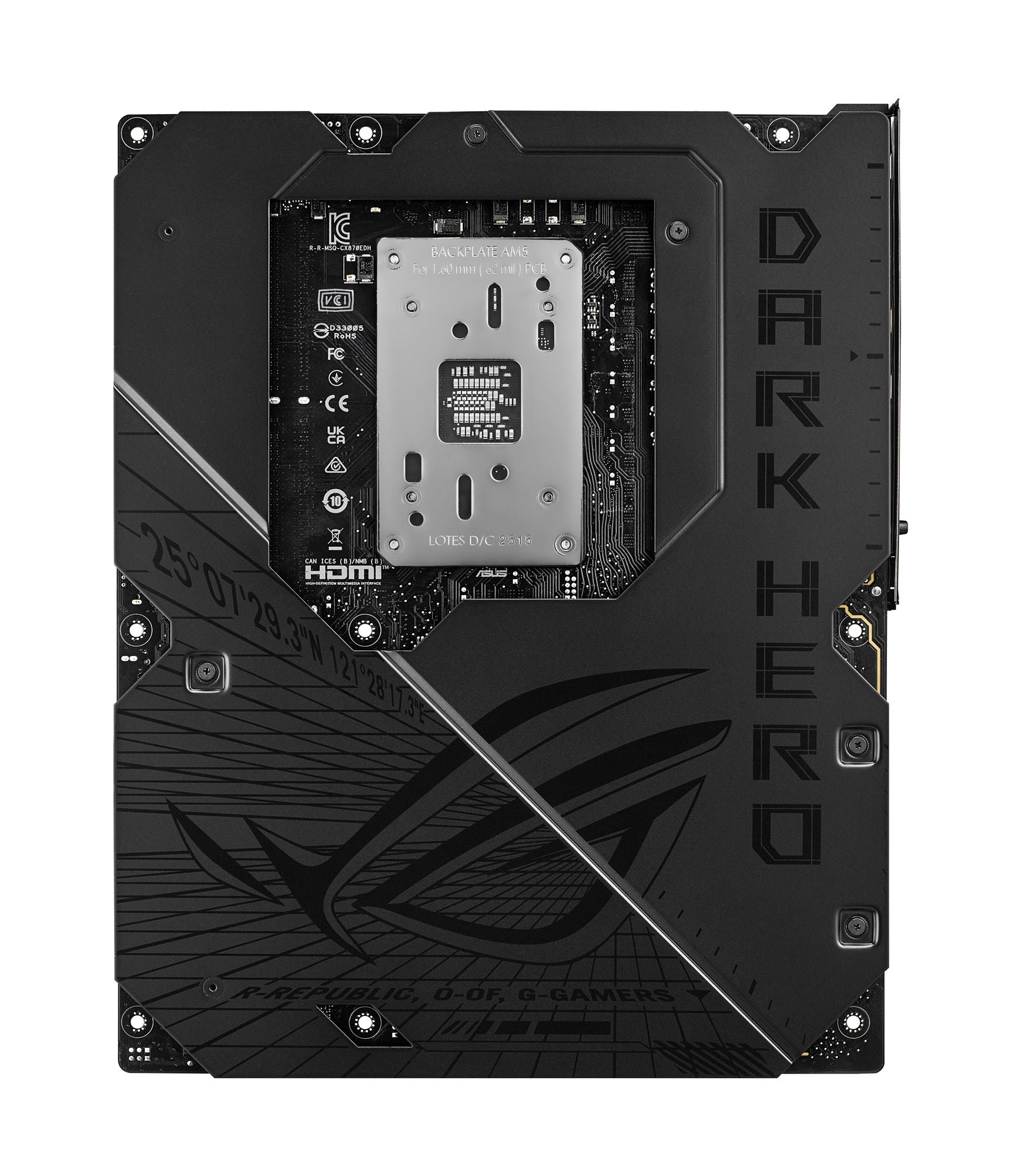 ASUS ROG CROSSHAIR X870E DARK HERO AM5 DDR5 ATX motherboard 2xPCIe 5.0 5xM.2 1xHDMI