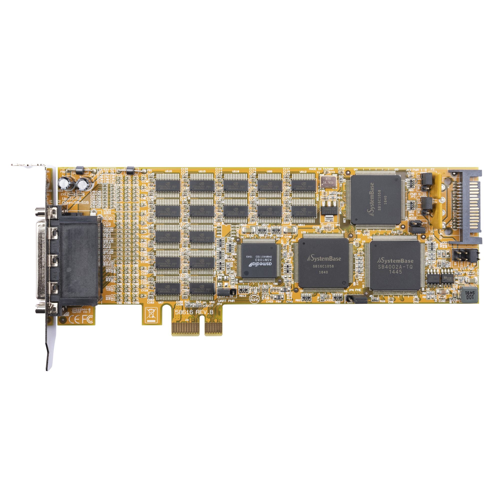 Scheda seriale 16 porte DB9 RS232 - PCIe